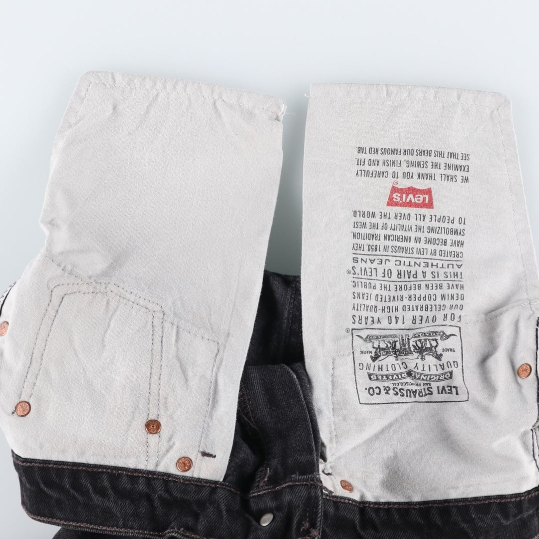 90'S Levi's 550-0260 Black Denim Tapered Denim Pants Made in USA Men's W30 Vintage cotton black type Vintage Second Hand