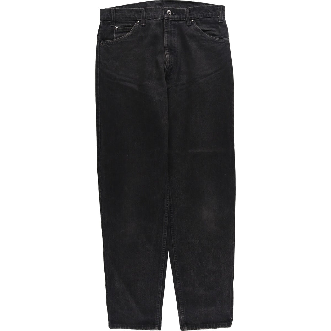 90'S Levi's 550-4159 Black Denim Tapered Denim Pants, Made in the USA, Men's Size 34, Vintage cotton black type Vintage Second Hand