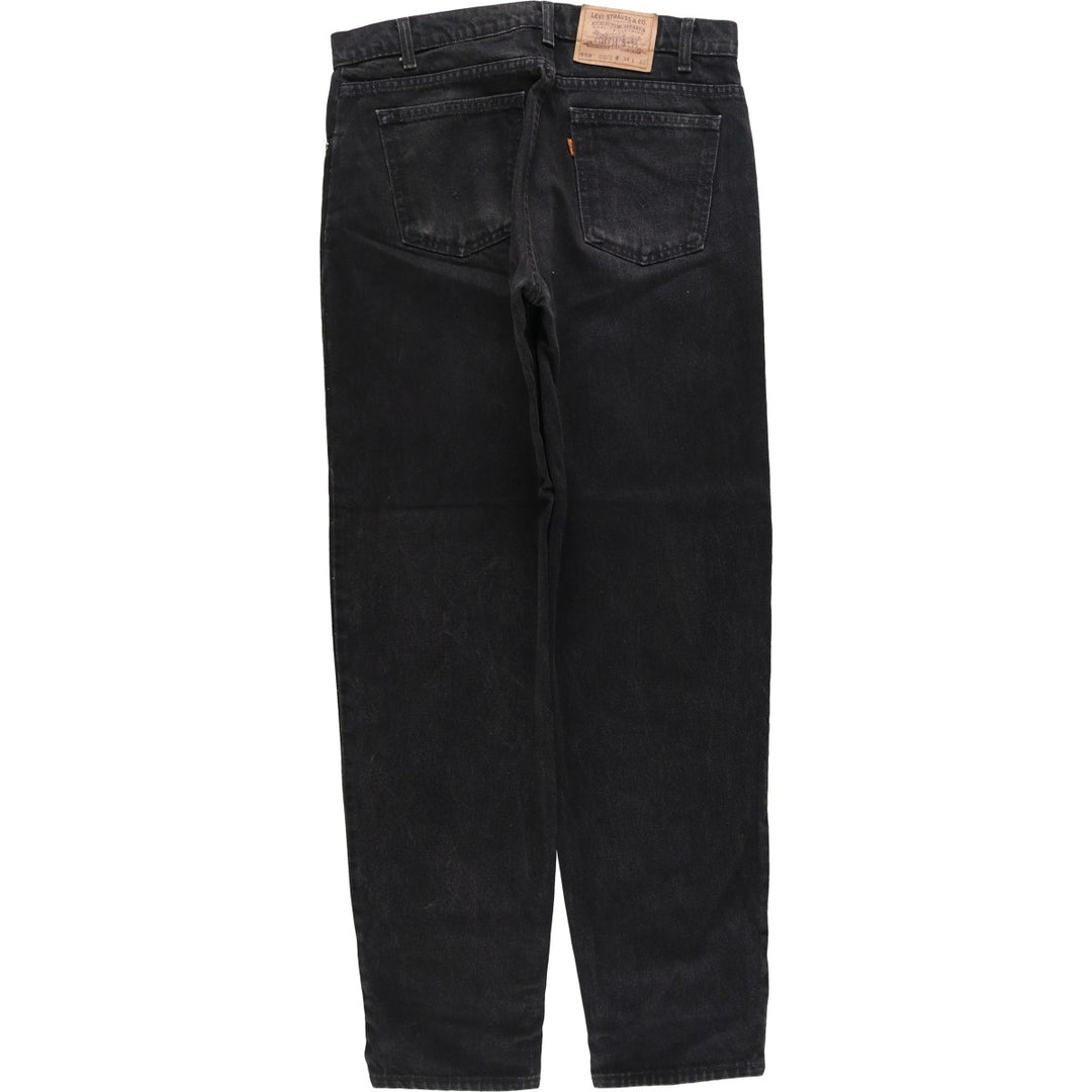 90'S Levi's 550-4159 Black Denim Tapered Denim Pants, Made in the USA, Men's Size 34, Vintage cotton black type Vintage Second Hand