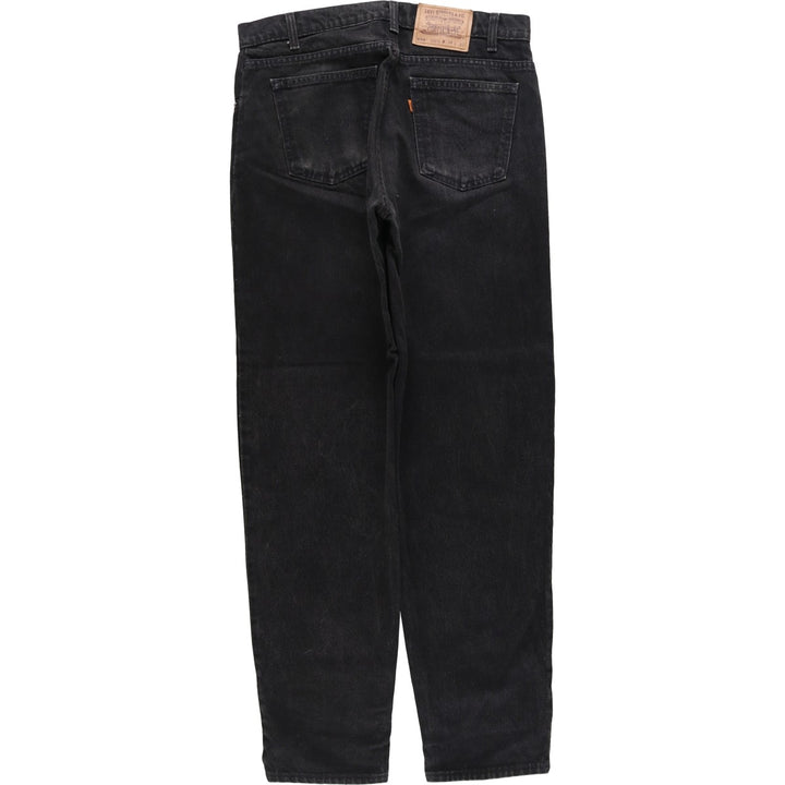 90'S Levi's 550-4159 Black Denim Tapered Denim Pants, Made in the USA, Men's Size 34, Vintage cotton black type Vintage Second Hand