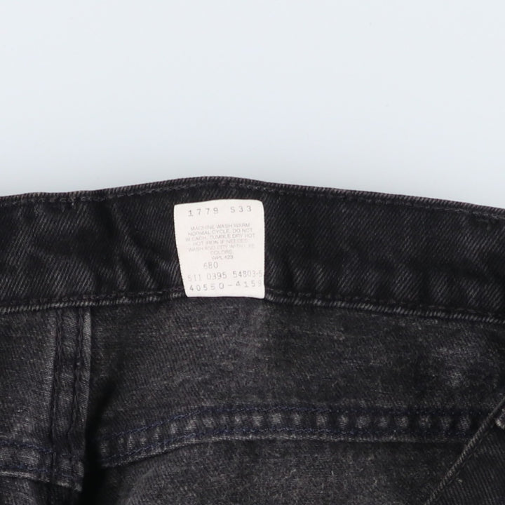 90'S Levi's 550-4159 Black Denim Tapered Denim Pants, Made in the USA, Men's Size 34, Vintage cotton black type Vintage Second Hand