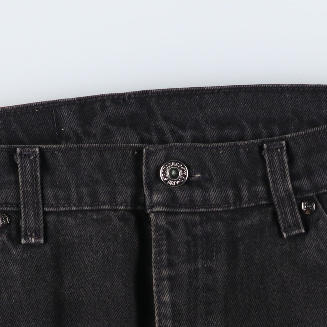 90'S Levi's 550-4159 Black Denim Tapered Denim Pants, Made in the USA, Men's Size 34, Vintage cotton black type Vintage Second Hand