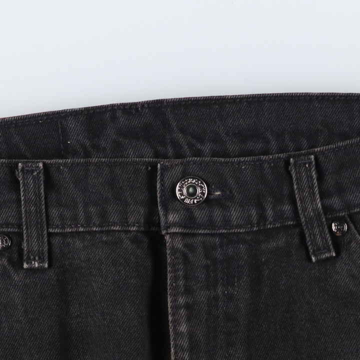 90'S Levi's 550-4159 Black Denim Tapered Denim Pants, Made in the USA, Men's Size 34, Vintage cotton black type Vintage Second Hand
