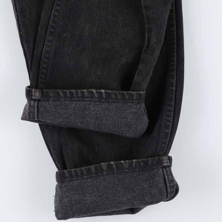 90'S Levi's 550-4159 Black Denim Tapered Denim Pants, Made in the USA, Men's Size 34, Vintage cotton black type Vintage Second Hand