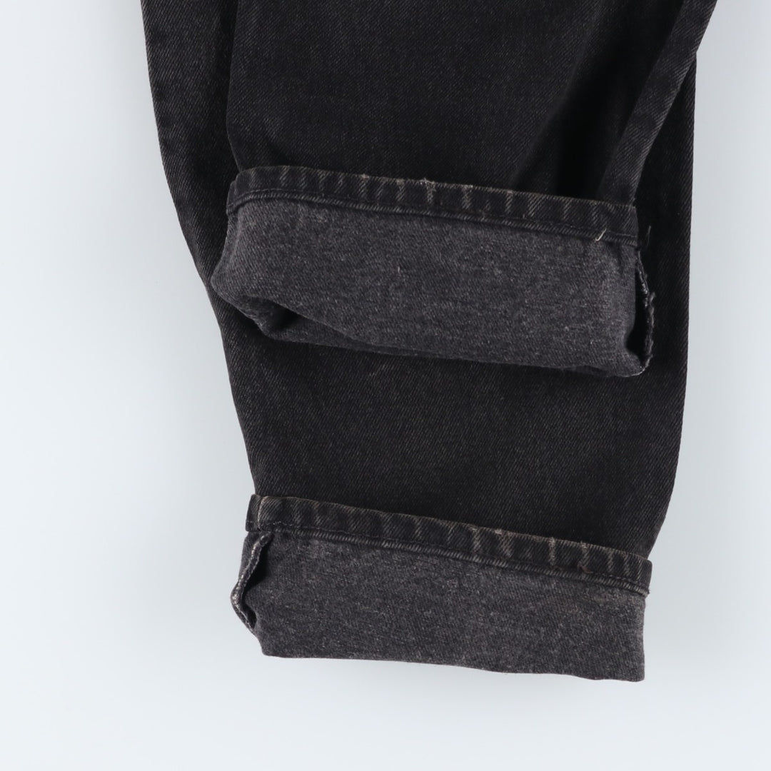 90'S Levi's 550-4159 Black Denim Tapered Denim Pants, Made in the USA, Men's Size 34, Vintage cotton black type Vintage Second Hand
