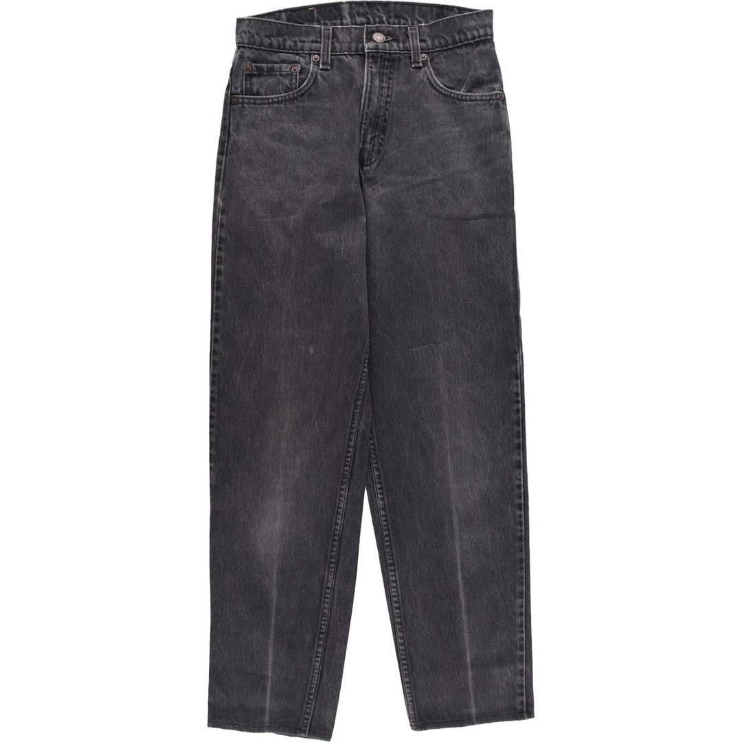 Levi's 550 Relaxed Fit Tapered Leg Black Denim Pants, Women's Size L (W28) unclear black type Vintage Second Hand