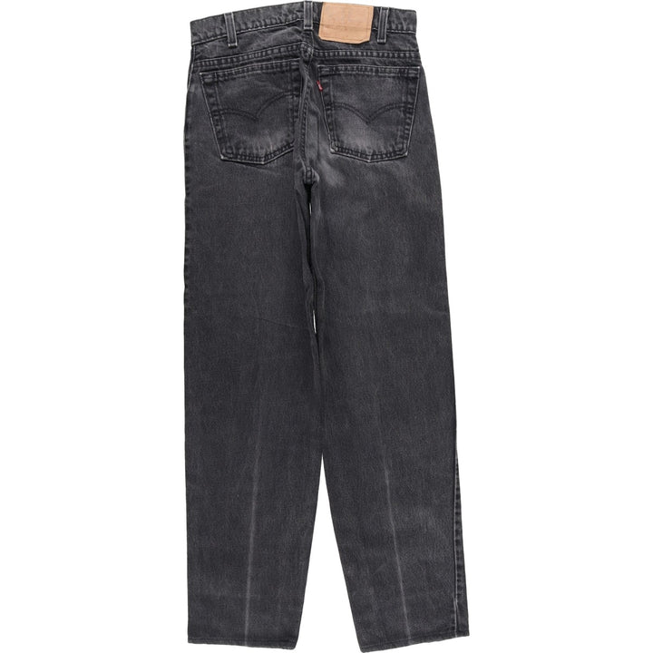 Levi's 550 Relaxed Fit Tapered Leg Black Denim Pants, Women's Size L (W28) unclear black type Vintage Second Hand