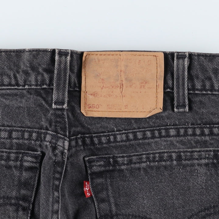 Levi's 550 Relaxed Fit Tapered Leg Black Denim Pants, Women's Size L (W28) unclear black type Vintage Second Hand