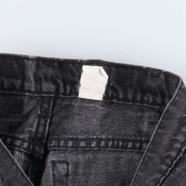 Levi's 550 Relaxed Fit Tapered Leg Black Denim Pants, Women's Size L (W28) unclear black type Vintage Second Hand