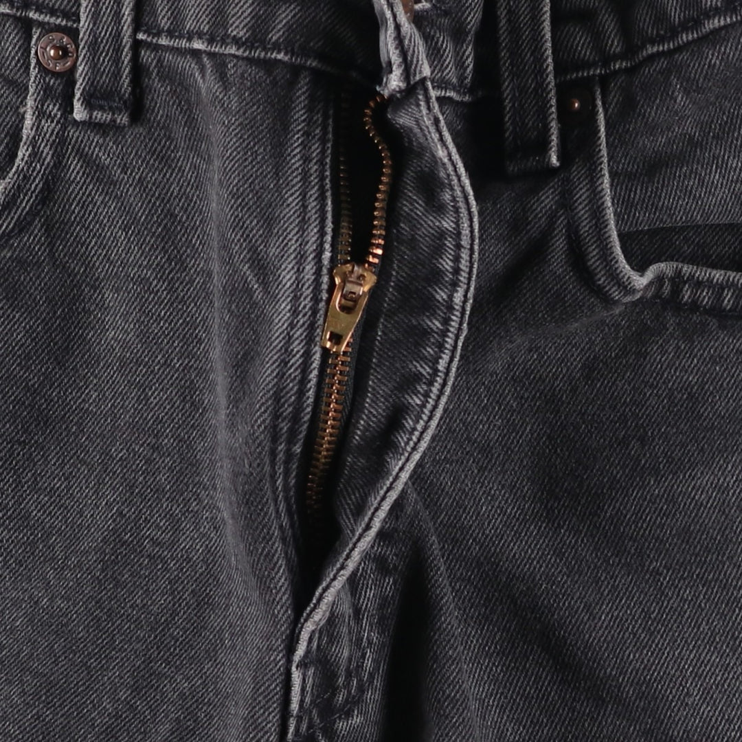 Levi's 550 Relaxed Fit Tapered Leg Black Denim Pants, Women's Size L (W28) unclear black type Vintage Second Hand