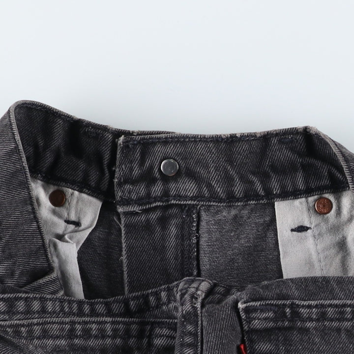 Levi's 550 Relaxed Fit Tapered Leg Black Denim Pants, Women's Size L (W28) unclear black type Vintage Second Hand