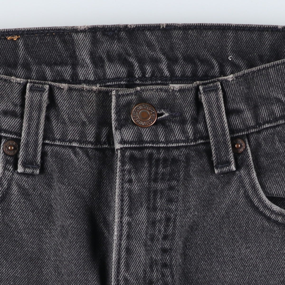 Levi's 550 Relaxed Fit Tapered Leg Black Denim Pants, Women's Size L (W28) unclear black type Vintage Second Hand
