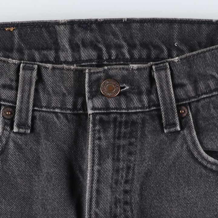 Levi's 550 Relaxed Fit Tapered Leg Black Denim Pants, Women's Size L (W28) unclear black type Vintage Second Hand