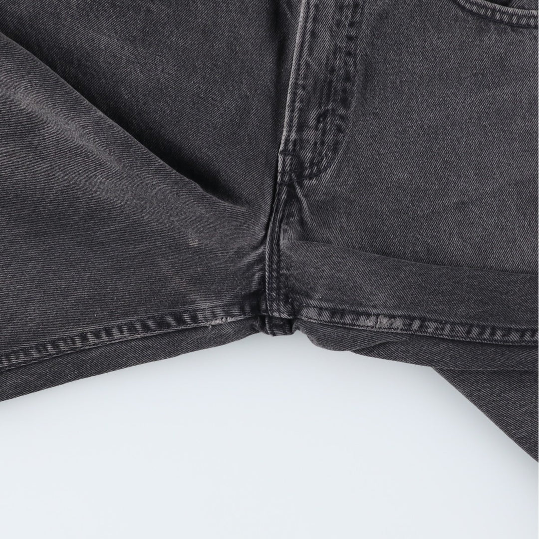 Levi's 550 Relaxed Fit Tapered Leg Black Denim Pants, Women's Size L (W28) unclear black type Vintage Second Hand