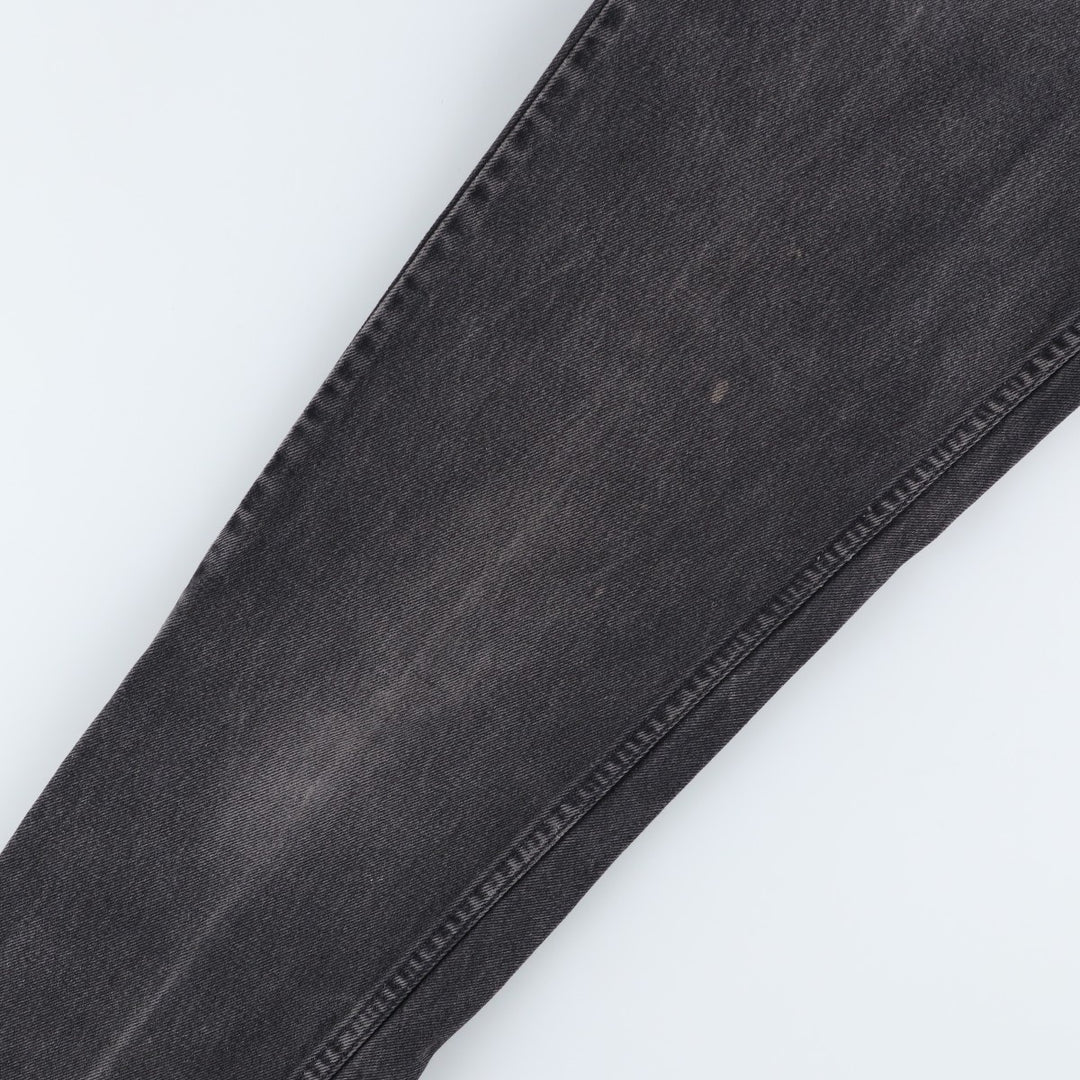 Levi's 550 Relaxed Fit Tapered Leg Black Denim Pants, Women's Size L (W28) unclear black type Vintage Second Hand