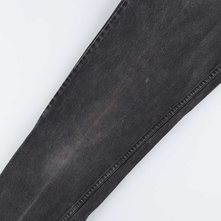 Levi's 550 Relaxed Fit Tapered Leg Black Denim Pants, Women's Size L (W28) unclear black type Vintage Second Hand