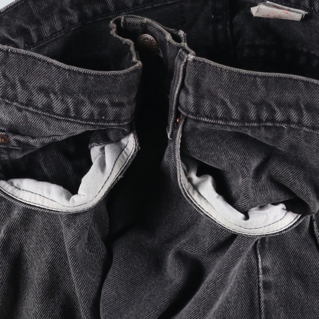 Levi's 550 Relaxed Fit Tapered Leg Black Denim Pants, Women's Size L (W28) unclear black type Vintage Second Hand