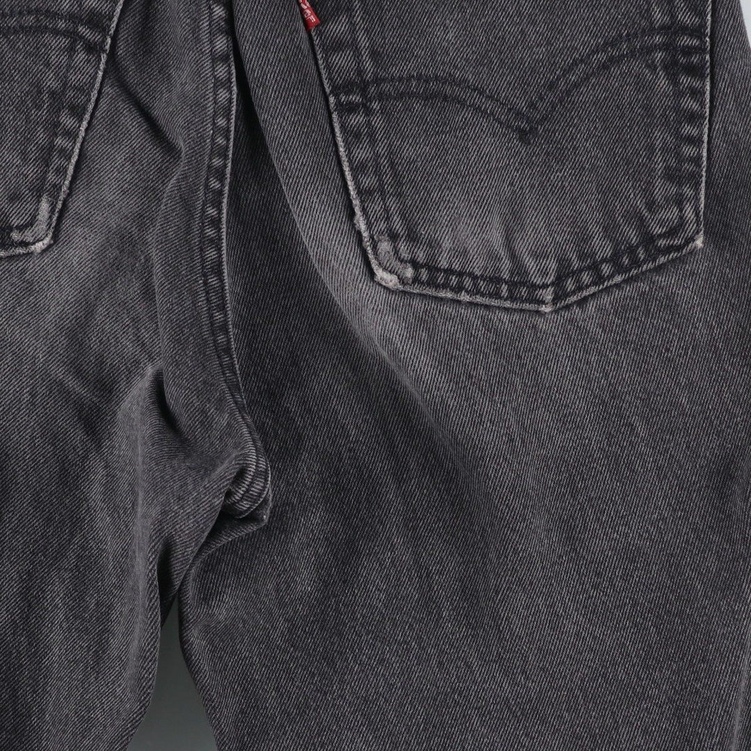 Levi's 550 Relaxed Fit Tapered Leg Black Denim Pants, Women's Size L (W28) unclear black type Vintage Second Hand