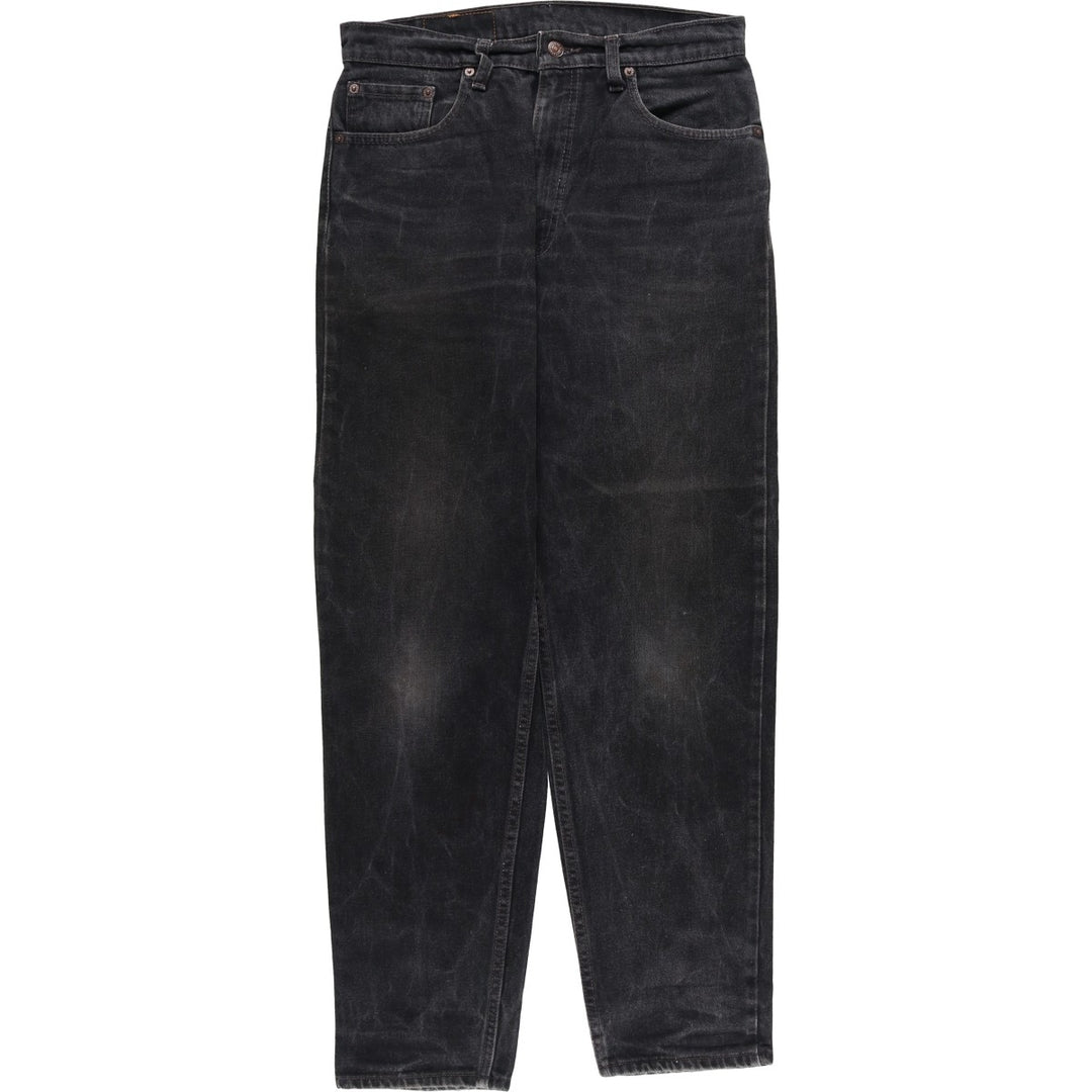 90'S Levi's 550-0260 Black Denim Tapered Denim Pants, Made in the USA, Men's Size W32, Vintage cotton black type Vintage Second Hand