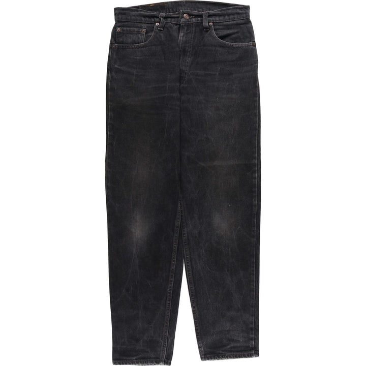 90'S Levi's 550-0260 Black Denim Tapered Denim Pants, Made in the USA, Men's Size W32, Vintage cotton black type Vintage Second Hand