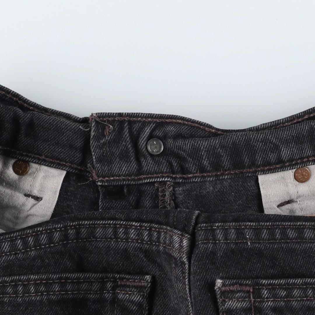 90'S Levi's 550-0260 Black Denim Tapered Denim Pants, Made in the USA, Men's Size W32, Vintage cotton black type Vintage Second Hand
