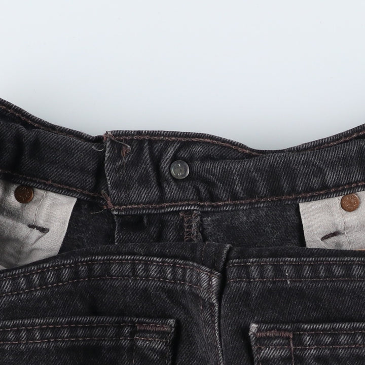 90'S Levi's 550-0260 Black Denim Tapered Denim Pants, Made in the USA, Men's Size W32, Vintage cotton black type Vintage Second Hand