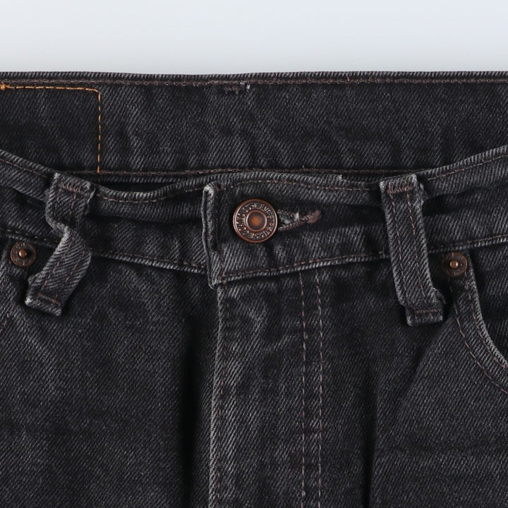 90'S Levi's 550-0260 Black Denim Tapered Denim Pants, Made in the USA, Men's Size W32, Vintage cotton black type Vintage Second Hand
