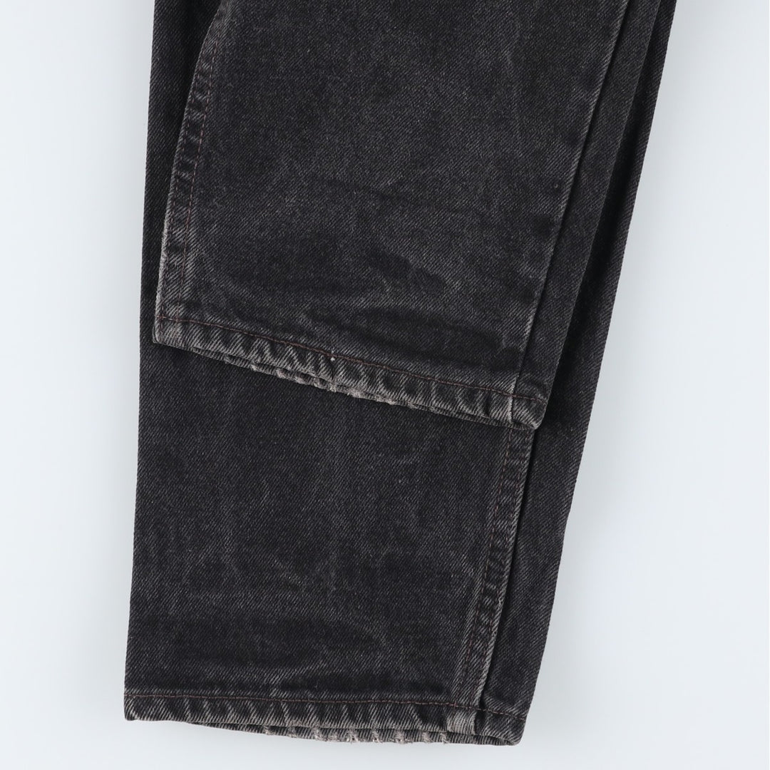 90'S Levi's 550-0260 Black Denim Tapered Denim Pants, Made in the USA, Men's Size W32, Vintage cotton black type Vintage Second Hand