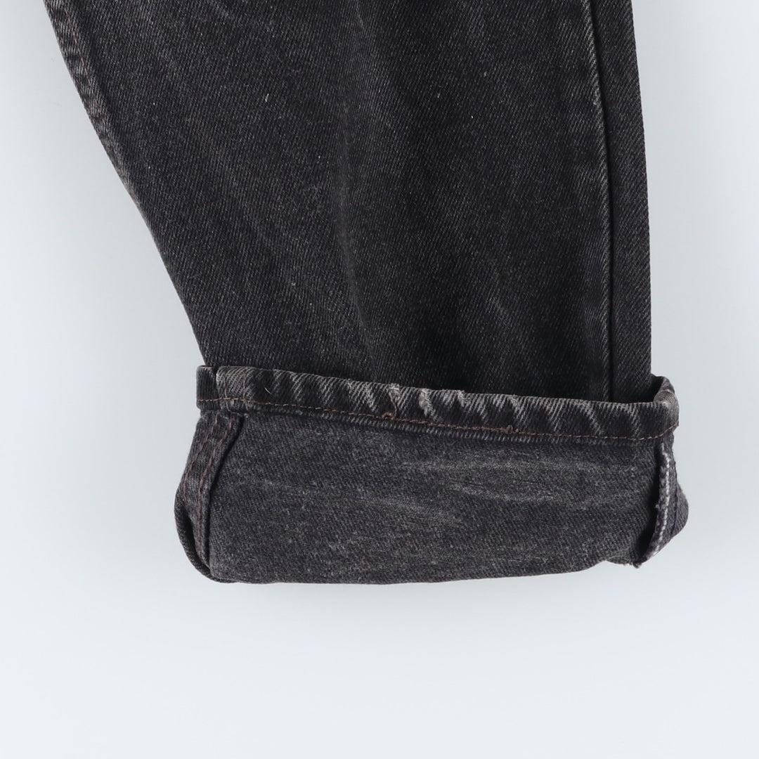90'S Levi's 550-0260 Black Denim Tapered Denim Pants, Made in the USA, Men's Size W32, Vintage cotton black type Vintage Second Hand