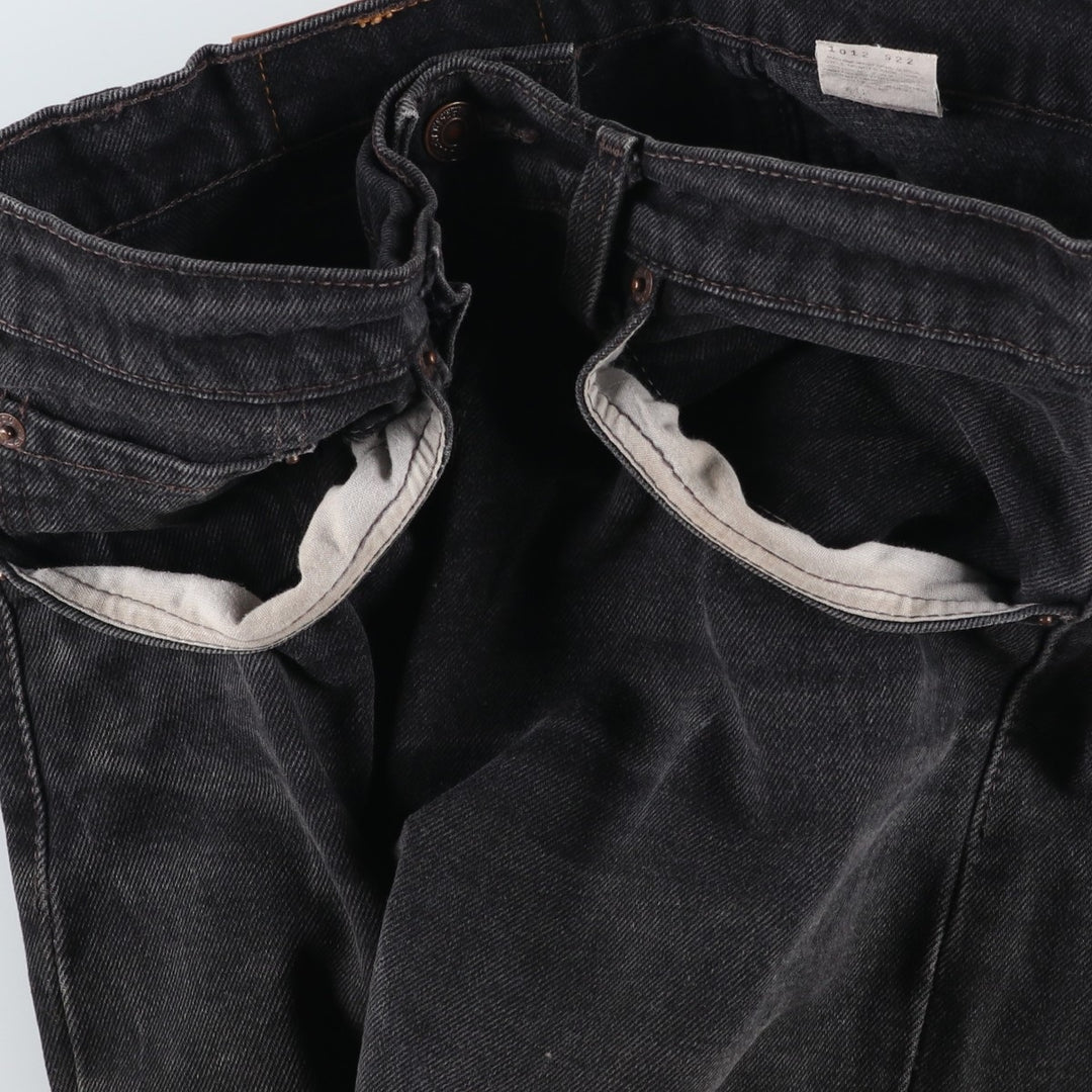 90'S Levi's 550-0260 Black Denim Tapered Denim Pants, Made in the USA, Men's Size W32, Vintage cotton black type Vintage Second Hand