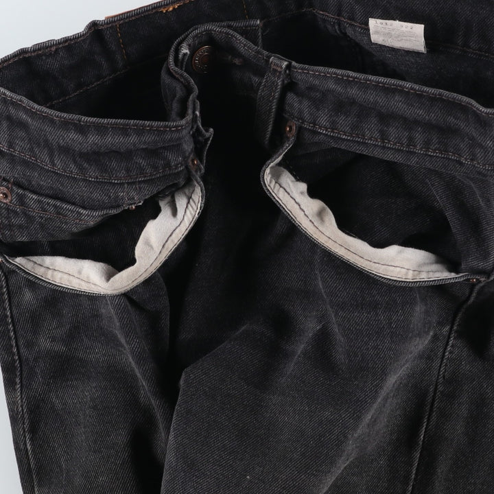 90'S Levi's 550-0260 Black Denim Tapered Denim Pants, Made in the USA, Men's Size W32, Vintage cotton black type Vintage Second Hand