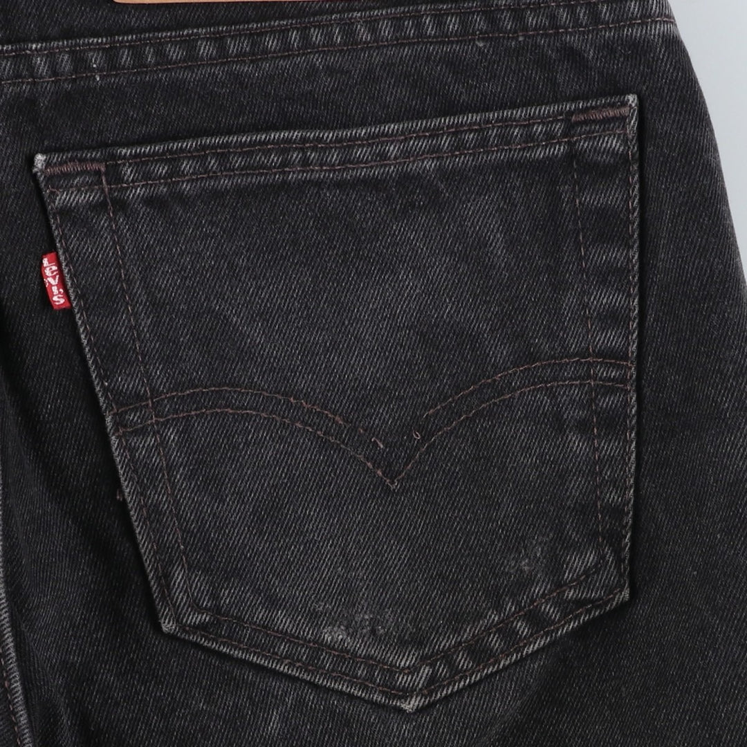 90'S Levi's 550-0260 Black Denim Tapered Denim Pants, Made in the USA, Men's Size W32, Vintage cotton black type Vintage Second Hand