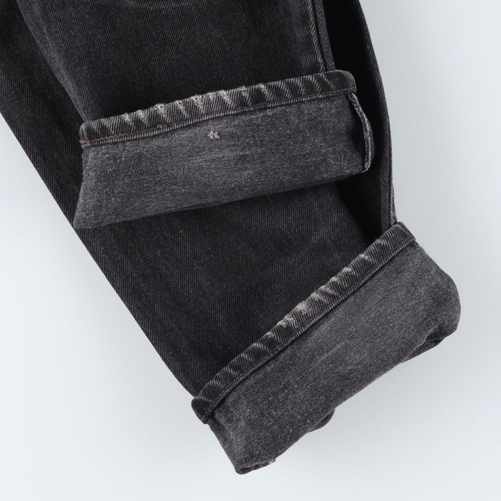 90'S Levi's 550-0260 Black Denim Tapered Denim Pants, Made in the USA, Men's Size W32, Vintage cotton black type Vintage Second Hand