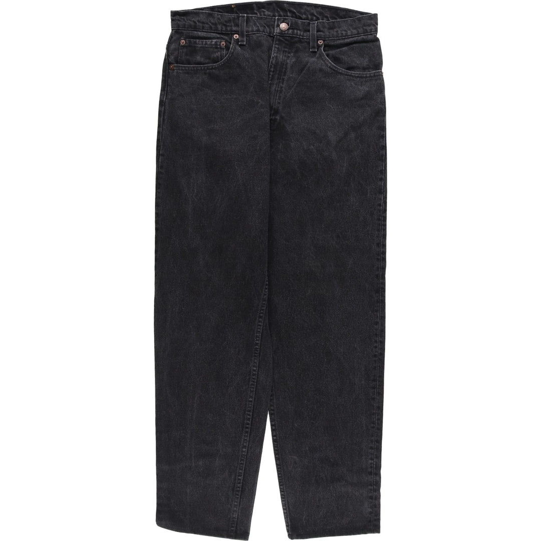 90'S Levi's 550-0260 Black Denim Tapered Denim Pants, Made in the USA, Men's Size 34, Vintage cotton black type Vintage Second Hand
