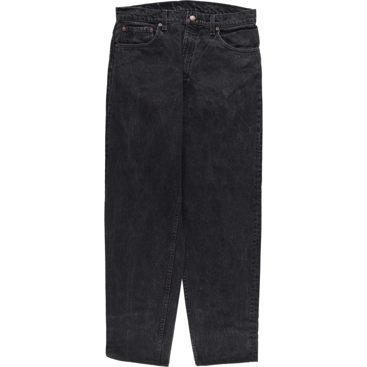 90'S Levi's 550-0260 Black Denim Tapered Denim Pants, Made in the USA, Men's Size 34, Vintage cotton black type Vintage Second Hand