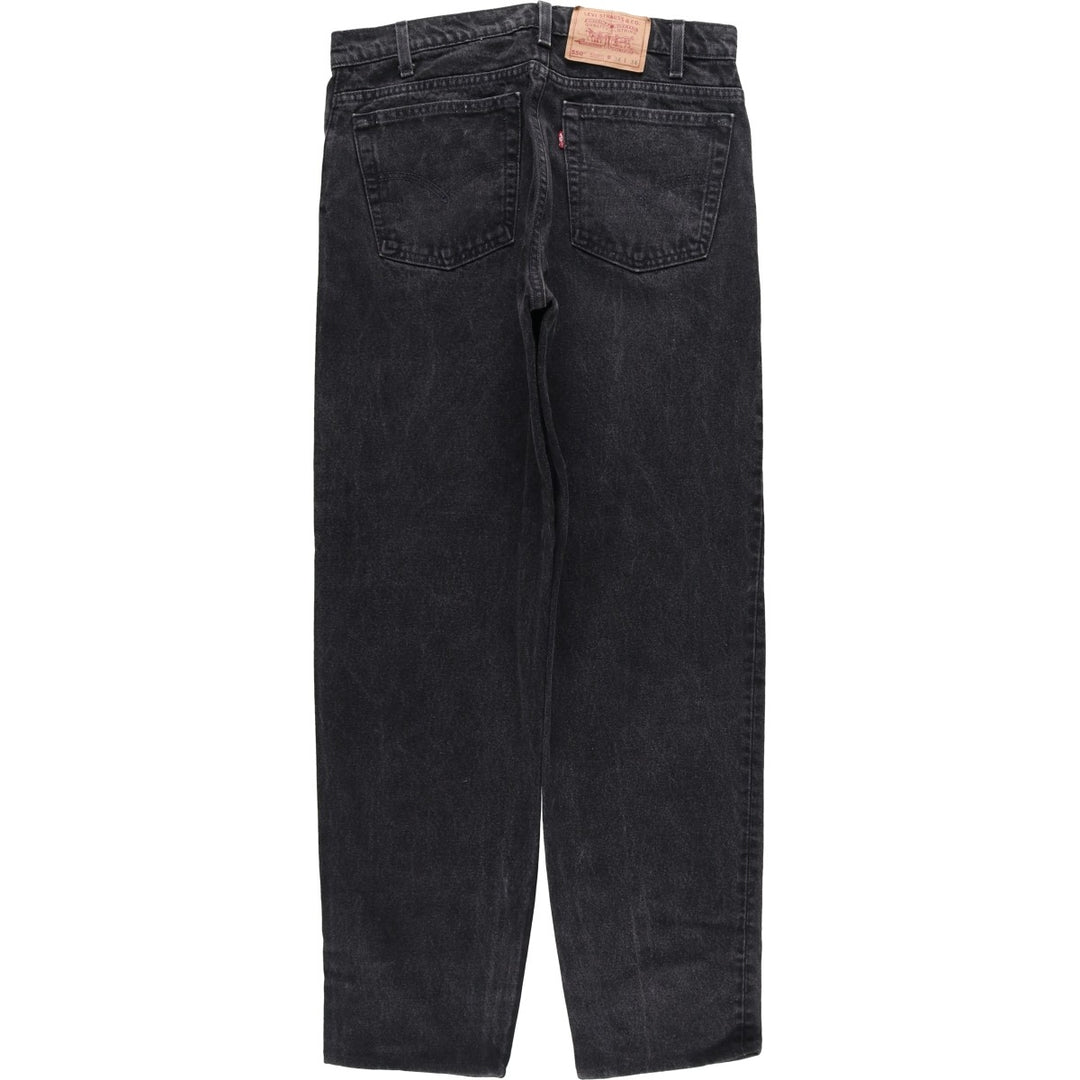 90'S Levi's 550-0260 Black Denim Tapered Denim Pants, Made in the USA, Men's Size 34, Vintage cotton black type Vintage Second Hand