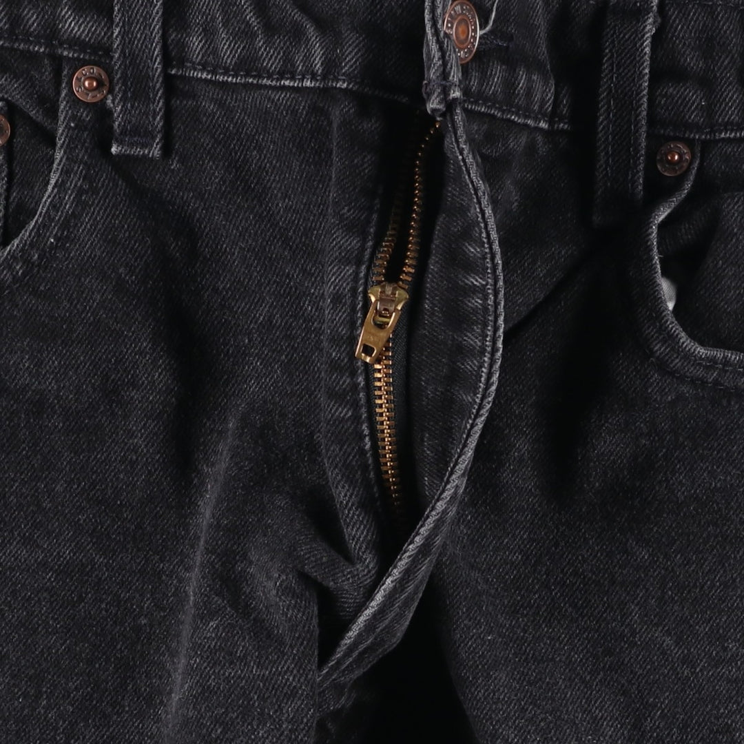 90'S Levi's 550-0260 Black Denim Tapered Denim Pants, Made in the USA, Men's Size 34, Vintage cotton black type Vintage Second Hand