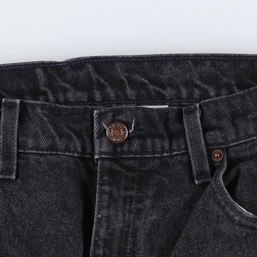 90'S Levi's 550-0260 Black Denim Tapered Denim Pants, Made in the USA, Men's Size 34, Vintage cotton black type Vintage Second Hand