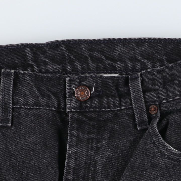 90'S Levi's 550-0260 Black Denim Tapered Denim Pants, Made in the USA, Men's Size 34, Vintage cotton black type Vintage Second Hand
