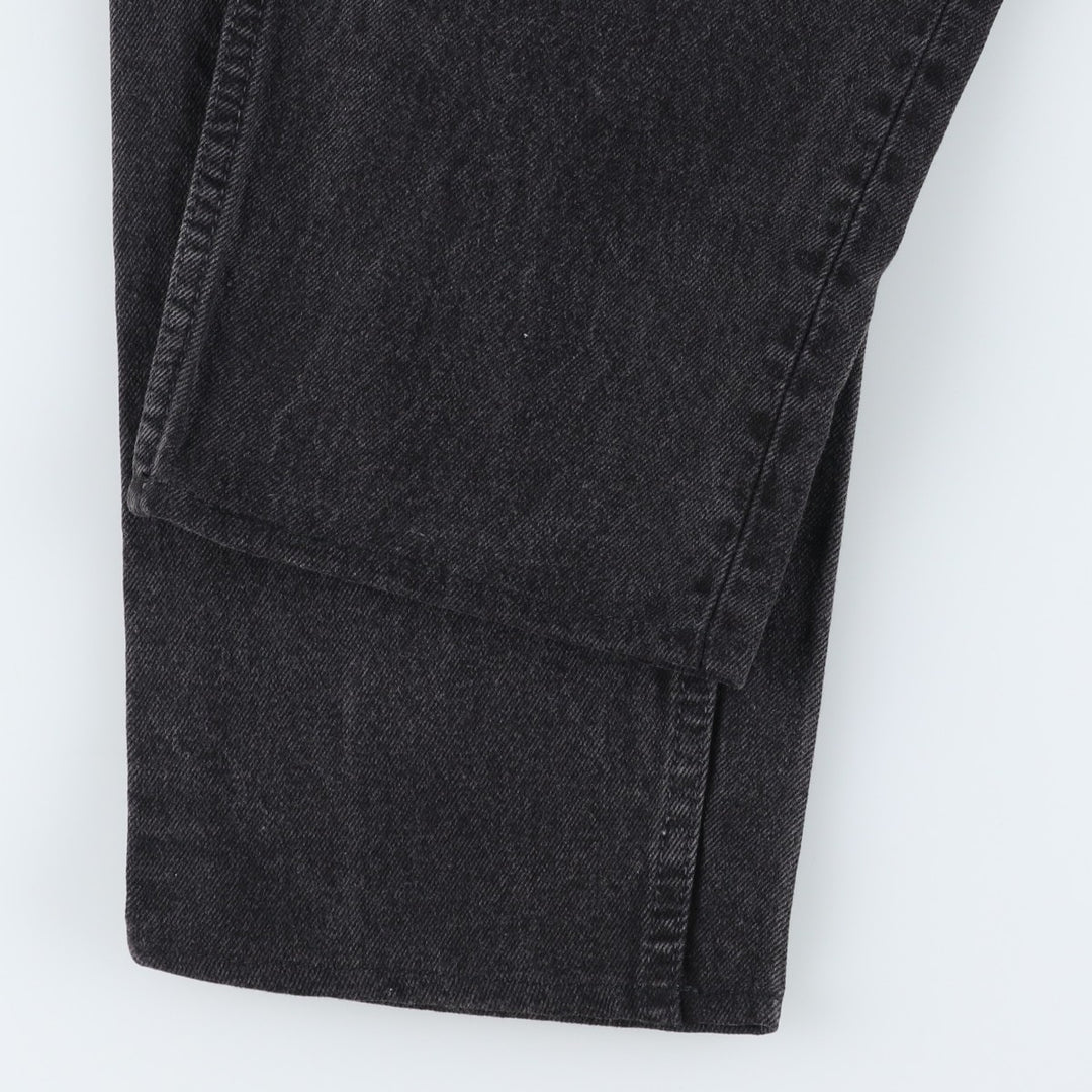 90'S Levi's 550-0260 Black Denim Tapered Denim Pants, Made in the USA, Men's Size 34, Vintage cotton black type Vintage Second Hand