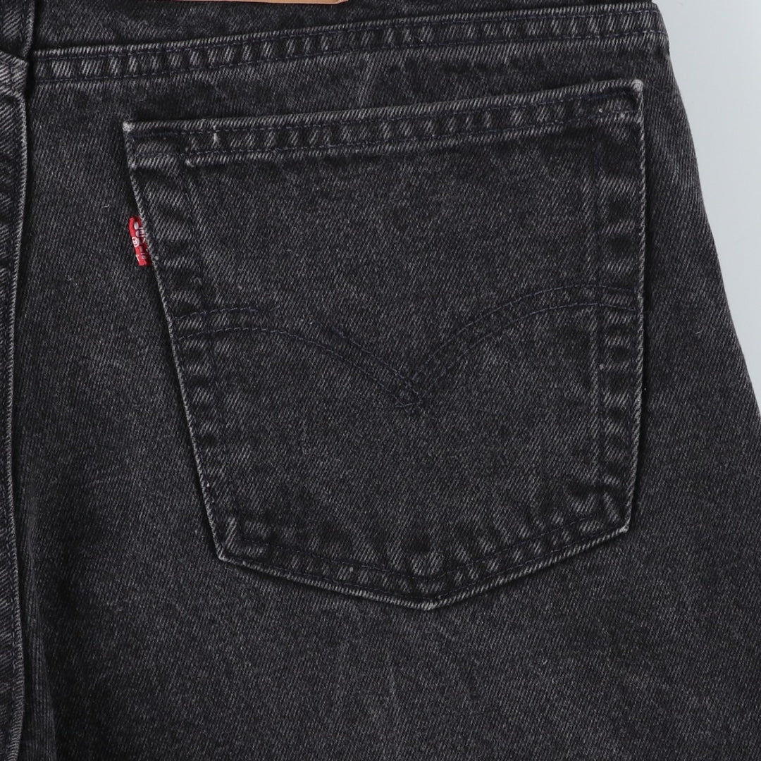 90'S Levi's 550-0260 Black Denim Tapered Denim Pants, Made in the USA, Men's Size 34, Vintage cotton black type Vintage Second Hand