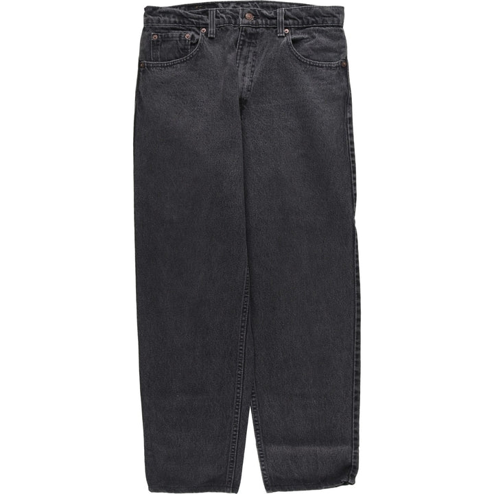 90'S Levi's 550-0260 Black Denim Tapered Denim Pants, Made in the USA, Men's Size W32, Vintage cotton black type Vintage Second Hand