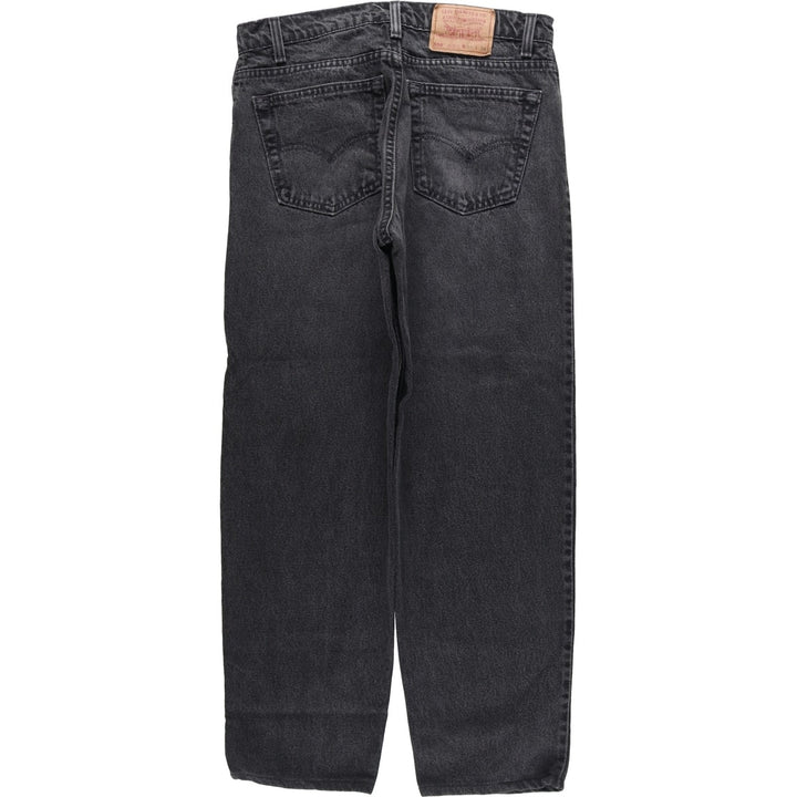 90'S Levi's 550-0260 Black Denim Tapered Denim Pants, Made in the USA, Men's Size W32, Vintage cotton black type Vintage Second Hand