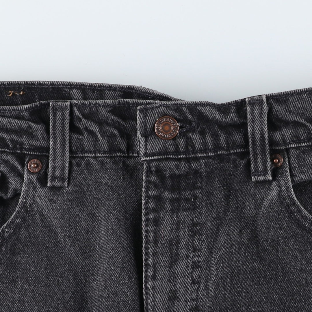 90'S Levi's 550-0260 Black Denim Tapered Denim Pants, Made in the USA, Men's Size W32, Vintage cotton black type Vintage Second Hand