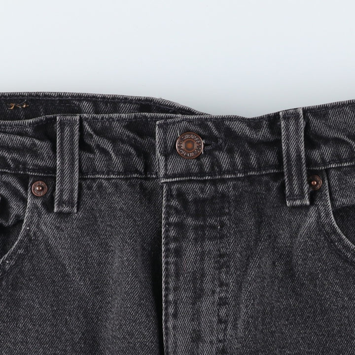 90'S Levi's 550-0260 Black Denim Tapered Denim Pants, Made in the USA, Men's Size W32, Vintage cotton black type Vintage Second Hand