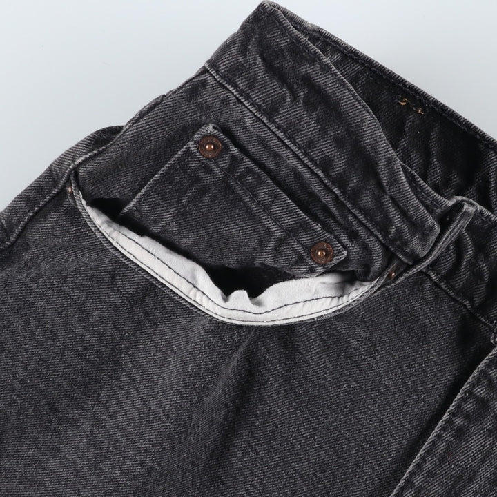 90'S Levi's 550-0260 Black Denim Tapered Denim Pants, Made in the USA, Men's Size W32, Vintage cotton black type Vintage Second Hand