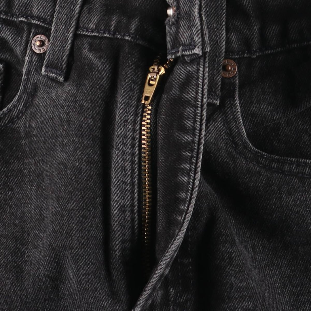 90'S Levi's 505-0260 Regular Fit Straight Leg Black Denim Tapered Denim Pants, Women's Size L (W28) cotton black type Vintage Second Hand