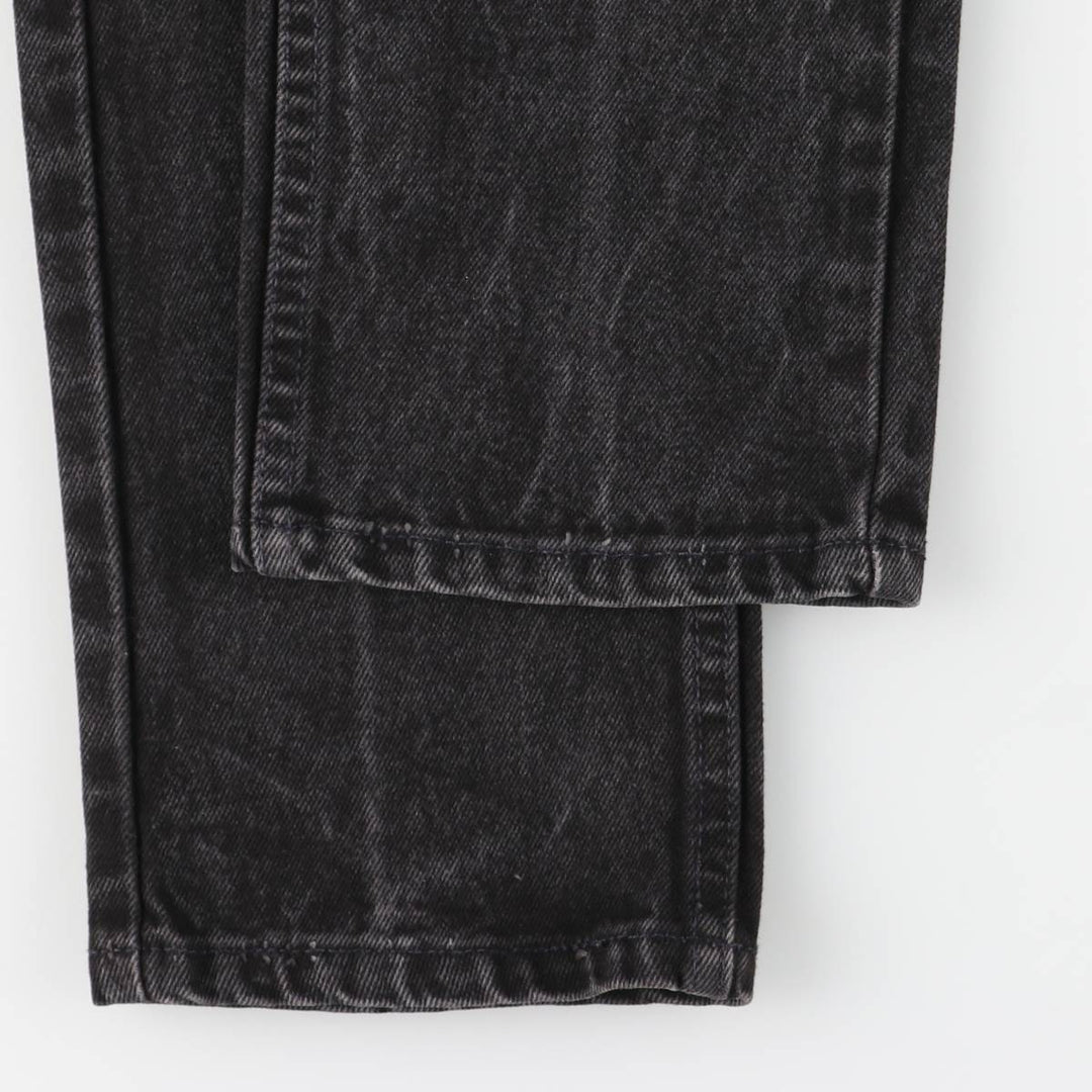 90'S Levi's 505-0260 Regular Fit Straight Leg Black Denim Tapered Denim Pants, Women's Size L (W28) cotton black type Vintage Second Hand