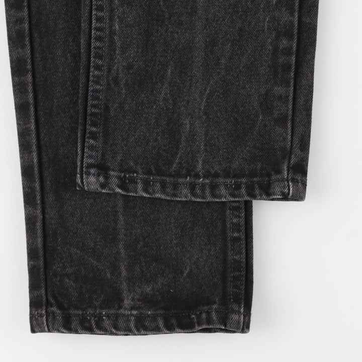 90'S Levi's 505-0260 Regular Fit Straight Leg Black Denim Tapered Denim Pants, Women's Size L (W28) cotton black type Vintage Second Hand