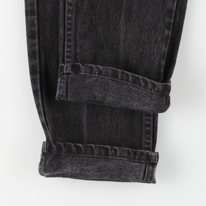 90'S Levi's 505-0260 Regular Fit Straight Leg Black Denim Tapered Denim Pants, Women's Size L (W28) cotton black type Vintage Second Hand